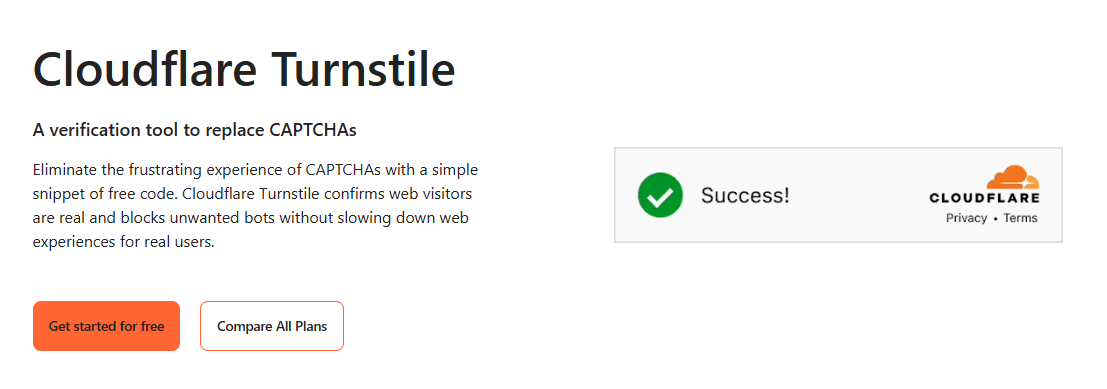 Cloudflare Turnstile Cloudflare Turnstile homepage