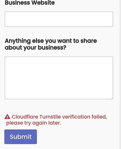 Cloudflare Turnstile verification failed Cloudflare Turnstile verification failed, please try again later.