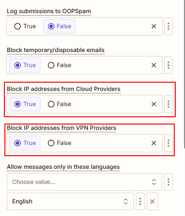 Configure VPN and Cloud Provider Blocking in Zapier