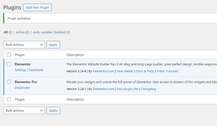 Elementor in WordPress plugin