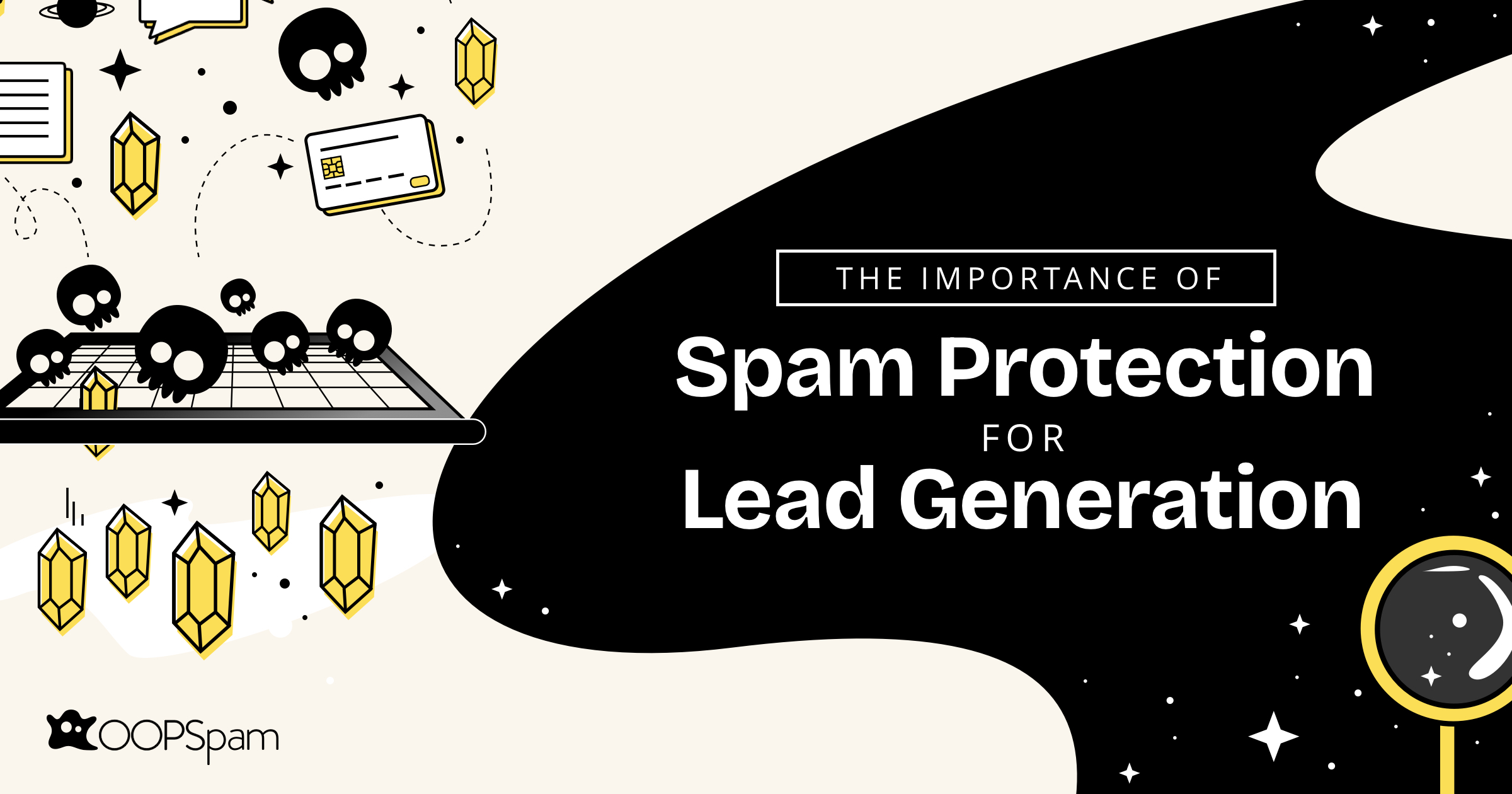 Graphic illustration highlighting the importance of spam protection for lead generation.