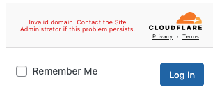 \\\\\\\\"Invalid domain\\\\\\\\" Errors "Invalid domain" Cloudflare Turnstile Errors