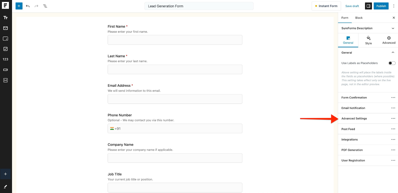 Setting Limits in SureForms Setting Limits in SureForms