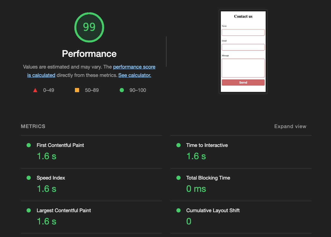 Website performance without reCaptcha