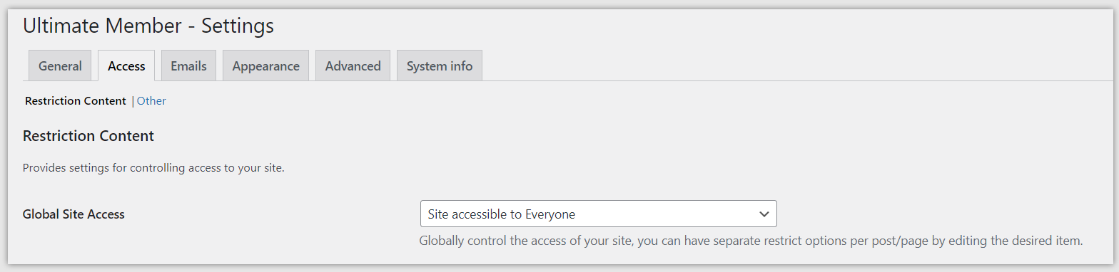 UM Content Restriction UM Content Restriction