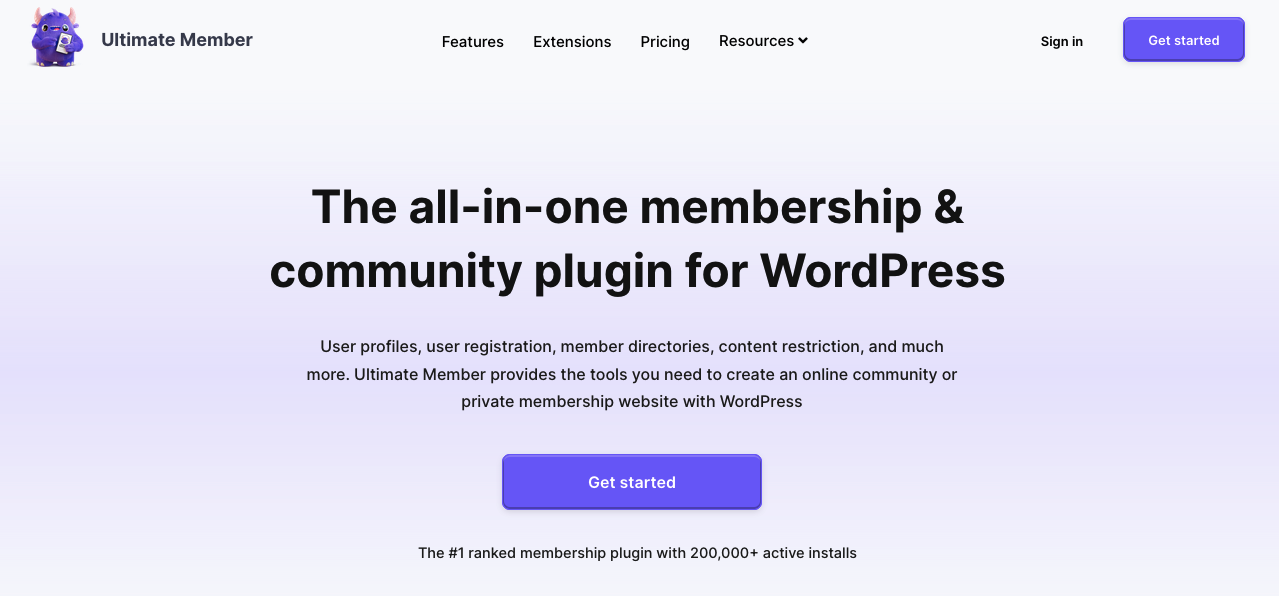 Ultimate Member plugin