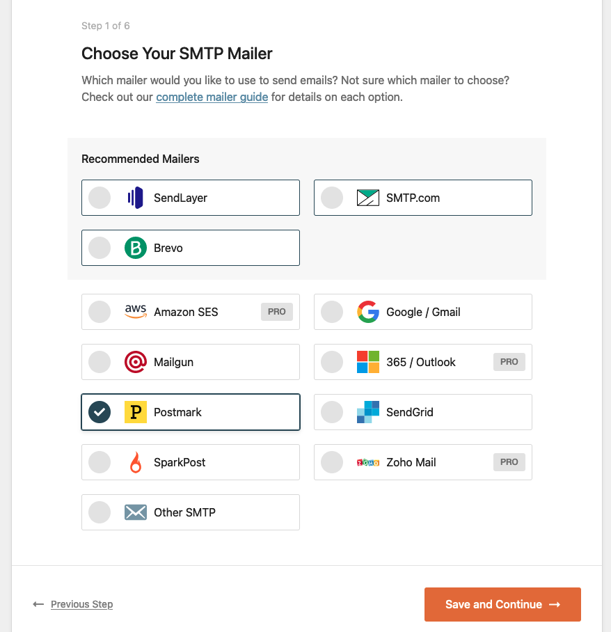 WP Mail SMTP Postmark