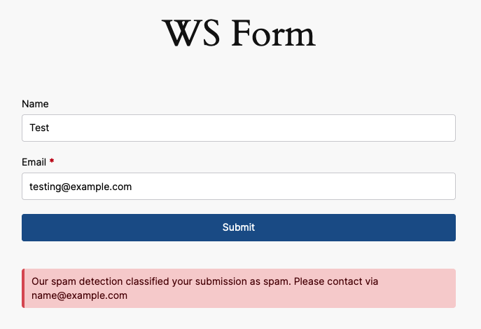 OOPSpam detected spam on WS Form